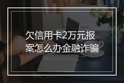 欠信用卡2万元报案怎么办金融诈骗