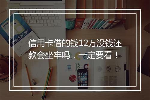 信用卡借的钱12万没钱还款会坐牢吗，一定要看！