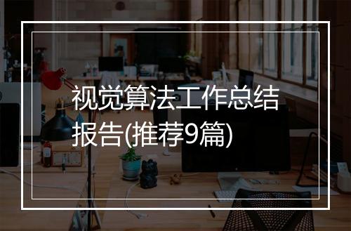 视觉算法工作总结报告(推荐9篇)