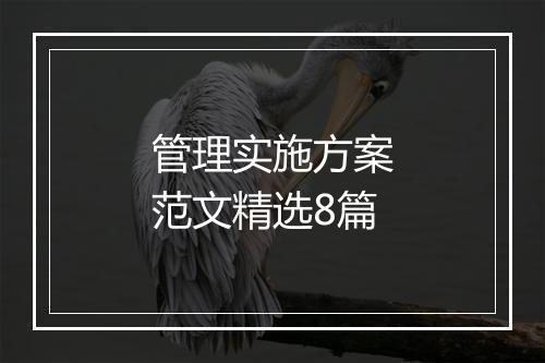管理实施方案范文精选8篇