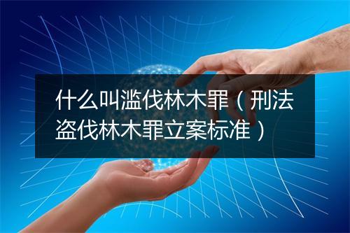 什么叫滥伐林木罪（刑法盗伐林木罪立案标准）