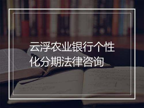 云浮农业银行个性化分期法律咨询