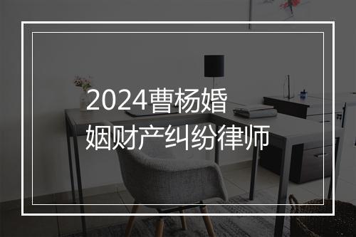 2024曹杨婚姻财产纠纷律师