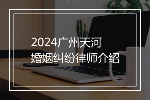 2024广州天河婚姻纠纷律师介绍