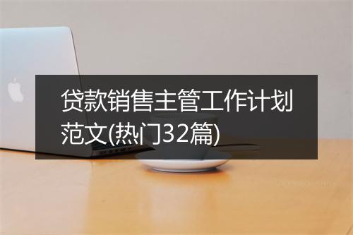 贷款销售主管工作计划范文(热门32篇)