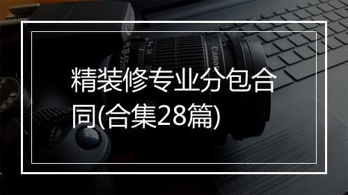 精装修专业分包合同(合集28篇)