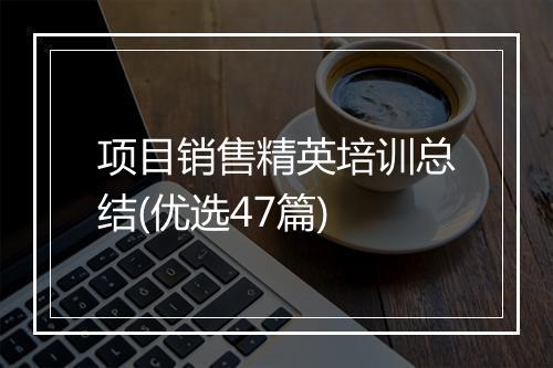 项目销售精英培训总结(优选47篇)