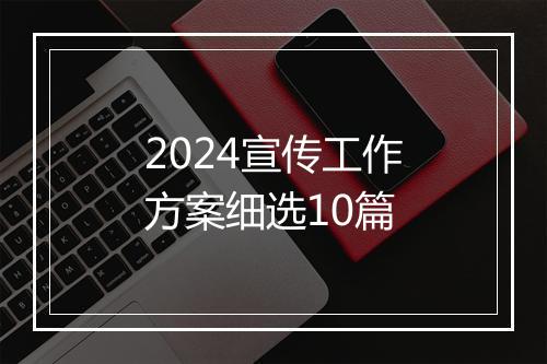 2024宣传工作方案细选10篇