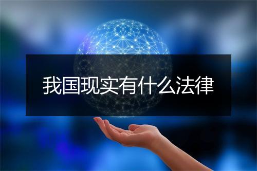 我国现实有什么法律