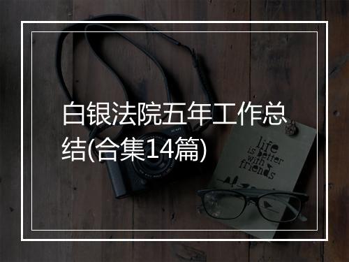 白银法院五年工作总结(合集14篇)