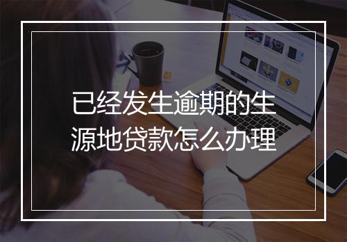 已经发生逾期的生源地贷款怎么办理