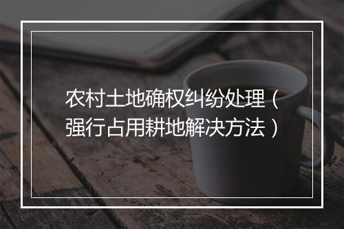 农村土地确权纠纷处理（强行占用耕地解决方法）