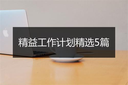 精益工作计划精选5篇