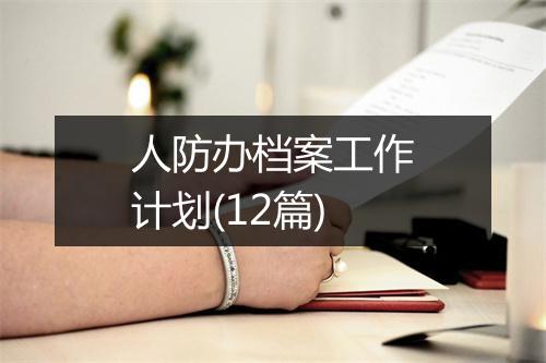 人防办档案工作计划(12篇)