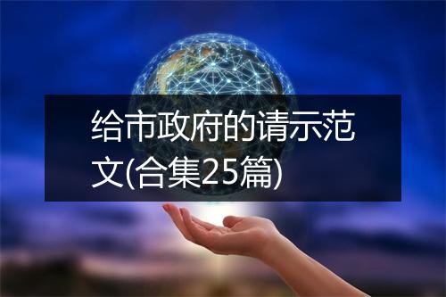 给市政府的请示范文(合集25篇)