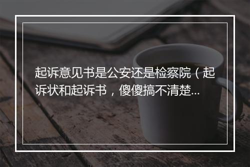 起诉意见书是公安还是检察院（起诉状和起诉书，傻傻搞不清楚！其实两者的区别是天壤之别！）