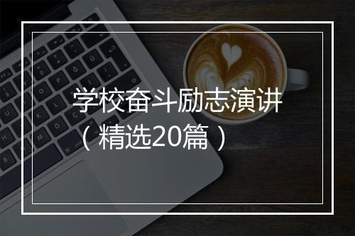 学校奋斗励志演讲（精选20篇）