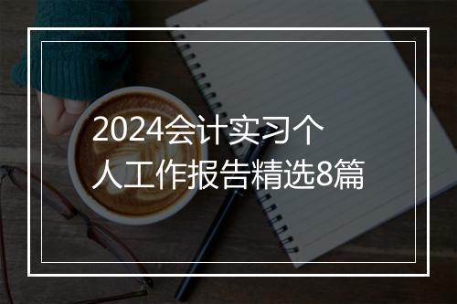 2024会计实习个人工作报告精选8篇