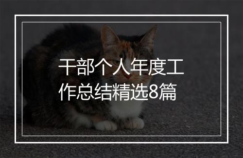 干部个人年度工作总结精选8篇