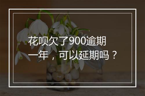 花呗欠了900逾期一年，可以延期吗？