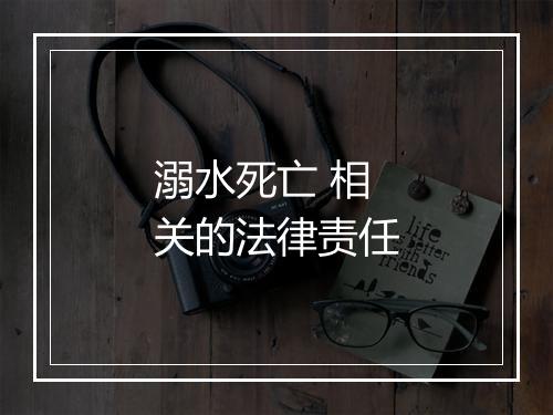 溺水死亡 相关的法律责任