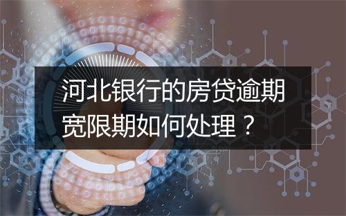 河北银行的房贷逾期宽限期如何处理？