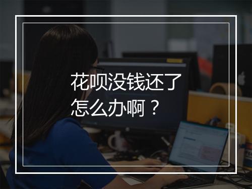 花呗没钱还了怎么办啊？