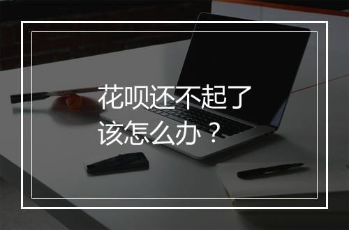花呗还不起了该怎么办？