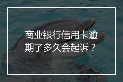 商业银行信用卡逾期了多久会起诉？