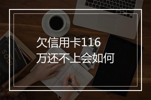 欠信用卡116万还不上会如何