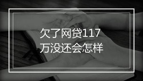 欠了网贷117万没还会怎样