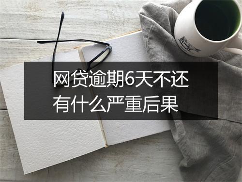 网贷逾期6天不还有什么严重后果