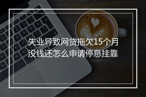 失业导致网贷拖欠15个月没钱还怎么申请停息挂靠