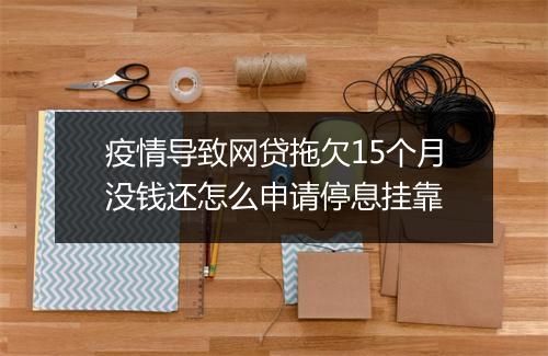 疫情导致网贷拖欠15个月没钱还怎么申请停息挂靠