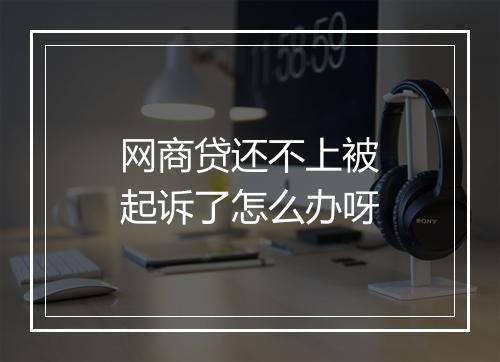 网商贷还不上被起诉了怎么办呀