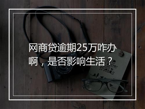 网商贷逾期25万咋办啊，是否影响生活？