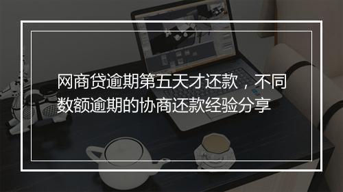 网商贷逾期第五天才还款，不同数额逾期的协商还款经验分享
