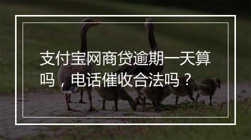 支付宝网商贷逾期一天算吗，电话催收合法吗？
