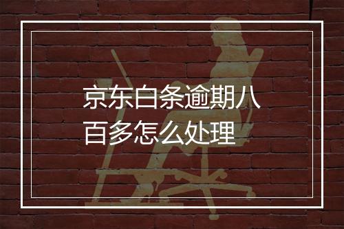京东白条逾期八百多怎么处理