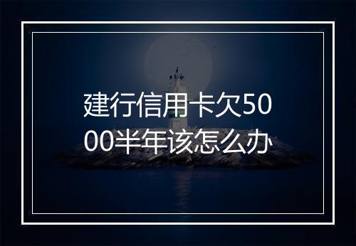 建行信用卡欠5000半年该怎么办