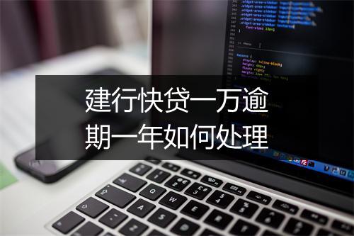 建行快贷一万逾期一年如何处理