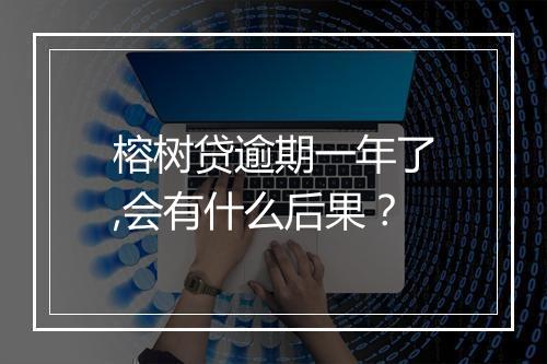 榕树贷逾期一年了,会有什么后果？