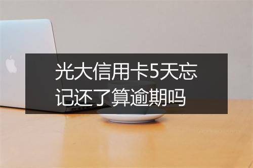 光大信用卡5天忘记还了算逾期吗