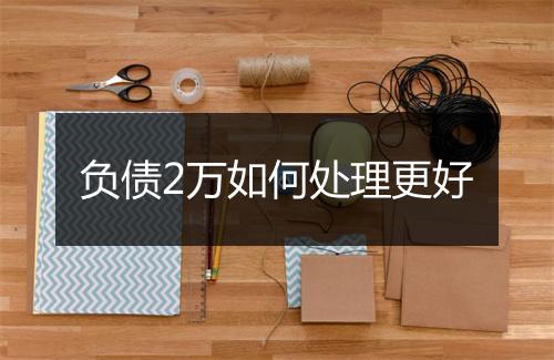 负债2万如何处理更好