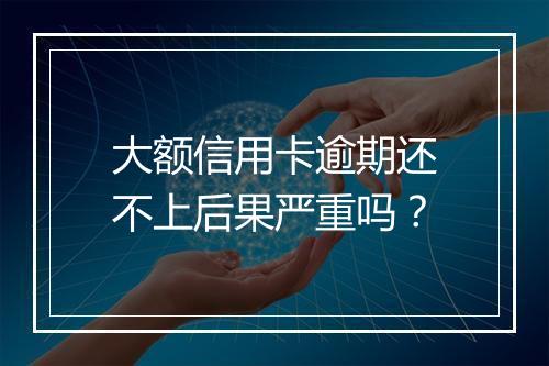 大额信用卡逾期还不上后果严重吗？