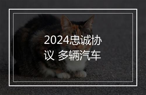2024忠诚协议 多辆汽车
