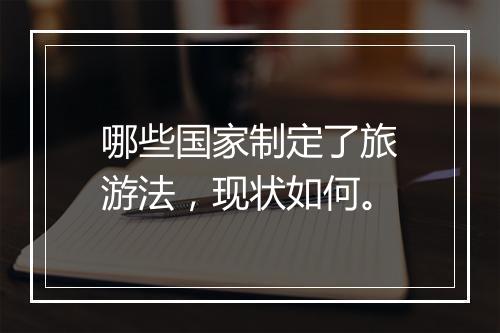 哪些国家制定了旅游法，现状如何。