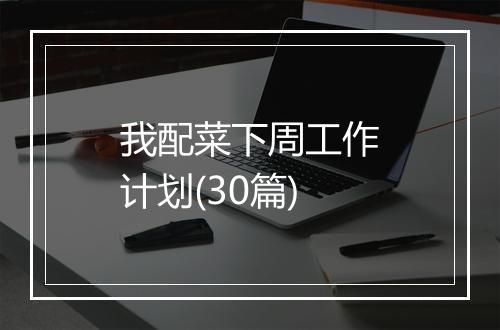 我配菜下周工作计划(30篇)