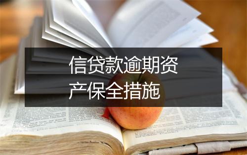 信贷款逾期资产保全措施