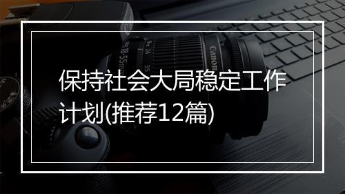 保持社会大局稳定工作计划(推荐12篇)